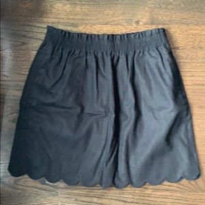 NWT JCrew scalloped edge black skirt (8)